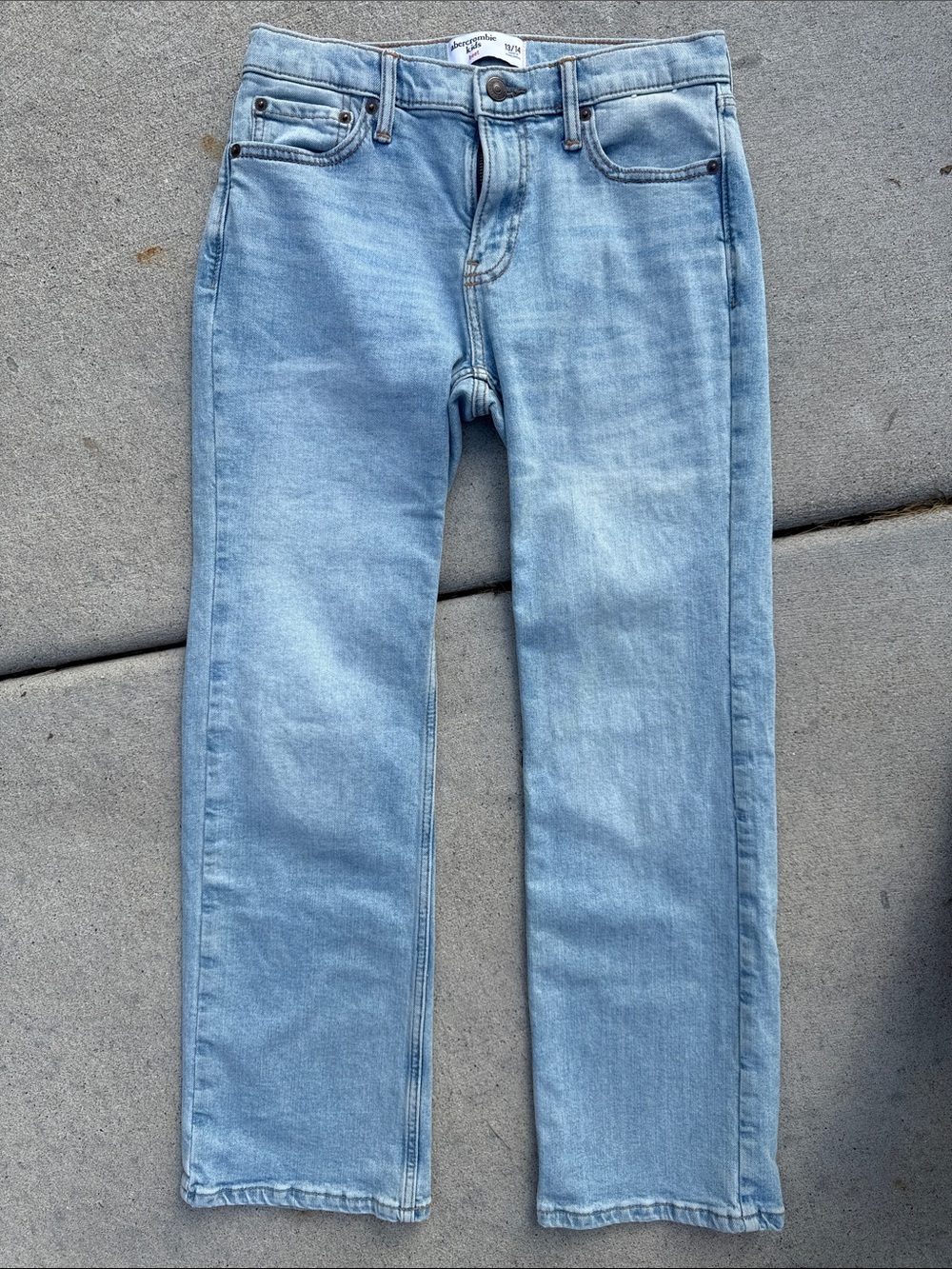 abercrombie kids Light Blue Boot Leg Jeans